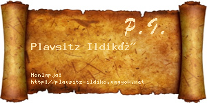 Plavsitz Ildikó névjegykártya